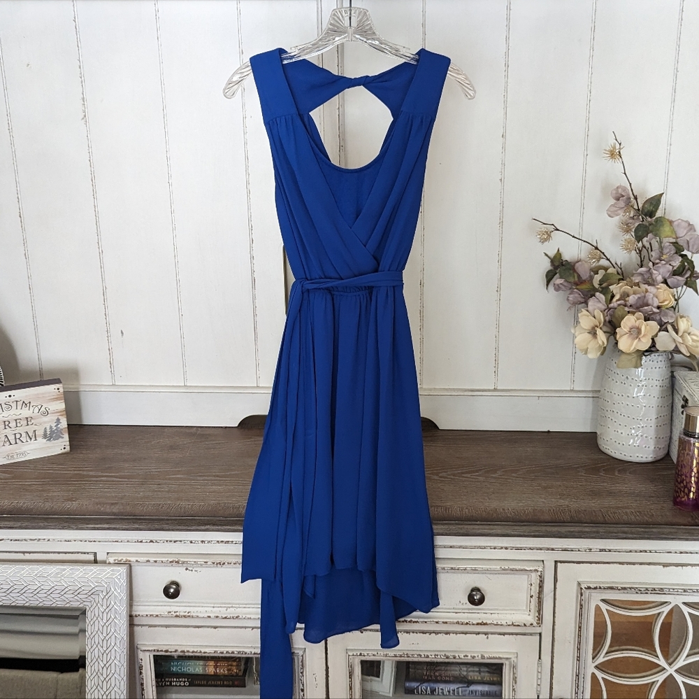 Express Royal Blue Sleeveless Mini Dress